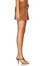 view 3 of 6 Regina Mini Skirt in Chocolate
