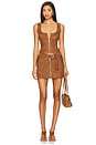 view 5 of 6 Regina Mini Skirt in Chocolate
