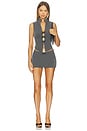 view 5 of 6 Becky Mini Skirt in Grey