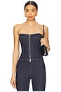 view 1 of 4 Alix Corset in Dark Denim
