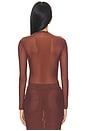 view 3 of 4 Gem Top in Chocolate
