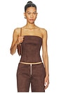 view 1 of 4 Avila Corset Top in Espresso