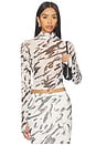 view 1 of 4 ELLIO トップ in Zebra Print