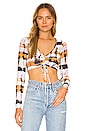 view 1 of 4 Penny Top in Orange Print