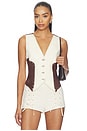 view 1 of 4 Elio Vest Top in Bone