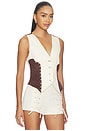 view 2 of 4 Elio Vest Top in Bone