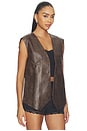 view 3 of 4 Rhys Vest Top in Cocoa
