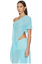 view 3 of 5 Marilyn Sheer Top in Light Aqua