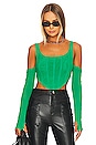 view 1 of 4 Aria Corset Top in Green