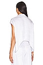 view 3 of 4 Andi Sleeveless Shirt in White Satin