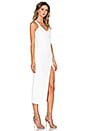 view 2 of 3 VESTIDO MIDI SIDE SLICE in White