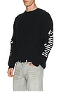view 4 of 5 Cropped Knit Sweater in Black