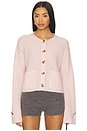 view 1 of 6 Cierrou Rib Cardigan in Chalk Pink