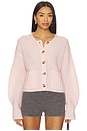 view 2 of 6 Cierrou Rib Cardigan in Chalk Pink