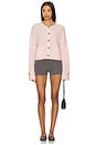 view 5 of 6 Cierrou Rib Cardigan in Chalk Pink