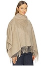view 2 of 5 Turtma Poncho in Grey Brown Melange