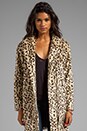 view 1 of 7 Lepards Faux Fur Dream Elaisa Coat in Dark Sand