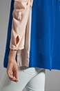view 4 of 4 Drapy Touch Fliro Silk Colorblock Top in Cobalt