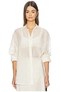 view 1 of 4 Derris Soft Organza Shirt in Soft White