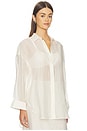 view 2 of 4 Derris Soft Organza Shirt in Soft White