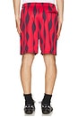 view 2 of 5 Waved Mesh Shorts in Red