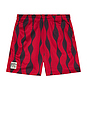 view 4 of 5 Waved Mesh Shorts in Red