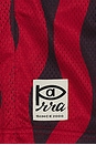 view 5 of 5 Waved Mesh Shorts in Red