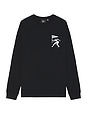 view 2 of 2 Neurotic Flag Long Sleeve T-shirt in Black