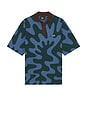 view 1 of 5 Splashed Polo Shirt in Pine Green