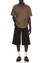 view 3 of 5 Crooked Face Short Sleeve Shirt in Brown
