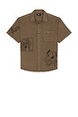 view 4 of 5 Crooked Face Short Sleeve Shirt in Brown