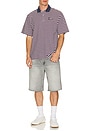 view 3 of 5 Flag Striper Polo Shirt in Purple Pink