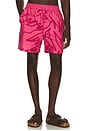view 1 of 5 Birds Fly Free Swim Shorts in Purple Pink