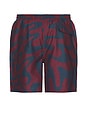 view 2 of 6 Splashed Swim Shorts in Burgundy
