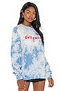 view 2 of 5 Felt Cute Tie Dye Crew in Blue Tie Dye