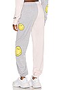 view 4 of 5 x SMILEY Smile For Me Sweatpant in Pink