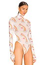 view 3 of 5 Over The Rainbow Bodysuit in White