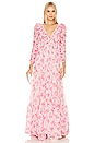view 1 of 3 Georgette Ruffle Dress in Pink Blossom