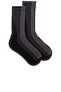 view 1 of 3 Intervein Paneled Socks in Dark Gray