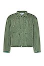 view 1 of 6 Contrast Knitted Flight Jacket in Laurel Green