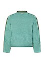 view 2 of 6 Contrast Knitted Flight Jacket in Laurel Green