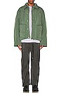 view 6 of 6 Contrast Knitted Flight Jacket in Laurel Green