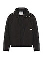 view 2 of 7 Double Placket Down Jacket in Matrix Black