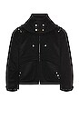 view 1 of 5 Intervene Paneled Woolen Windbreaker in Fuzzy Black