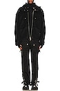 view 5 of 5 Intervene Paneled Woolen Windbreaker in Fuzzy Black