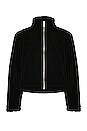 view 1 of 5 Intervein Stitch Fleece Jacket in Black