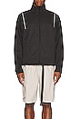 view 3 of 4 Piped 3M Reflective Track Jacket in Black