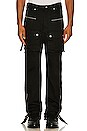 view 1 of 5 Tulwar Cut Military Work Straight Pant in Faded Black