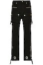 view 2 of 5 Tulwar Cut Military Work Straight Pant in Faded Black