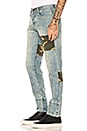 view 3 of 5 JEAN STONE WASHED PATCHWORK CAMOUFLAGE in Washed Blue